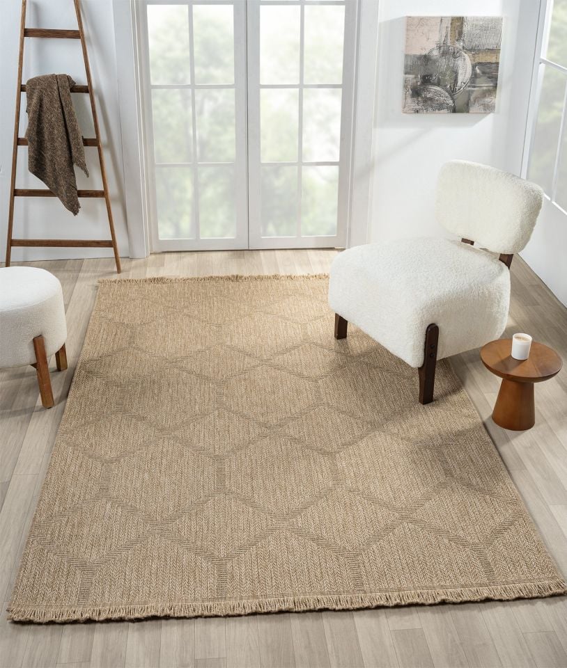 Avina Serisi Bej Kolay Temizlenebilir Sisal Halı SH-18