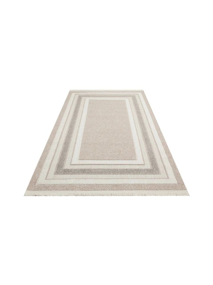 Clam Serisi Bukle Dokuma Modern Gri/Bej Renk Halı EH-5406