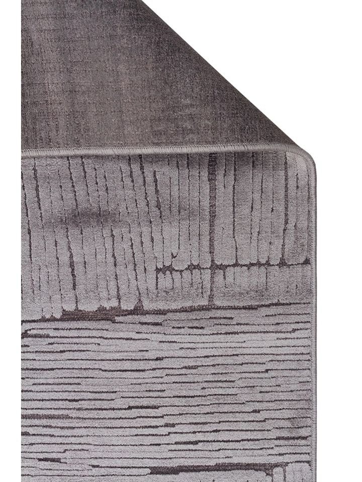 Aura Serisi Yüksek-Alçak Rölyef Dokulu %100 Viskon Antrasit Renk Modern Halı NX-3731