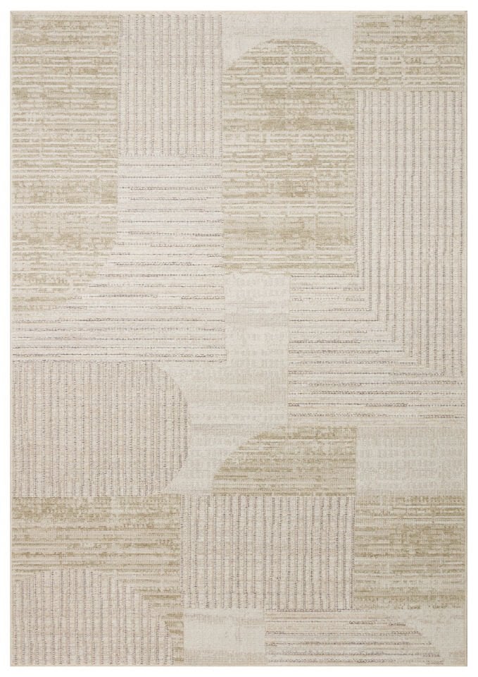 Soul Serisi Yumuşak Dokulu Krem/Yeşil Renk Modern Halı EH-2040