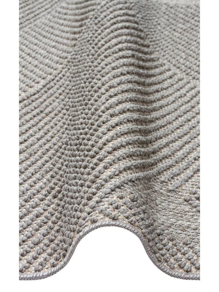 Clam Serisi Bukle Dokuma Modern Gri Renk Halı EH-5407