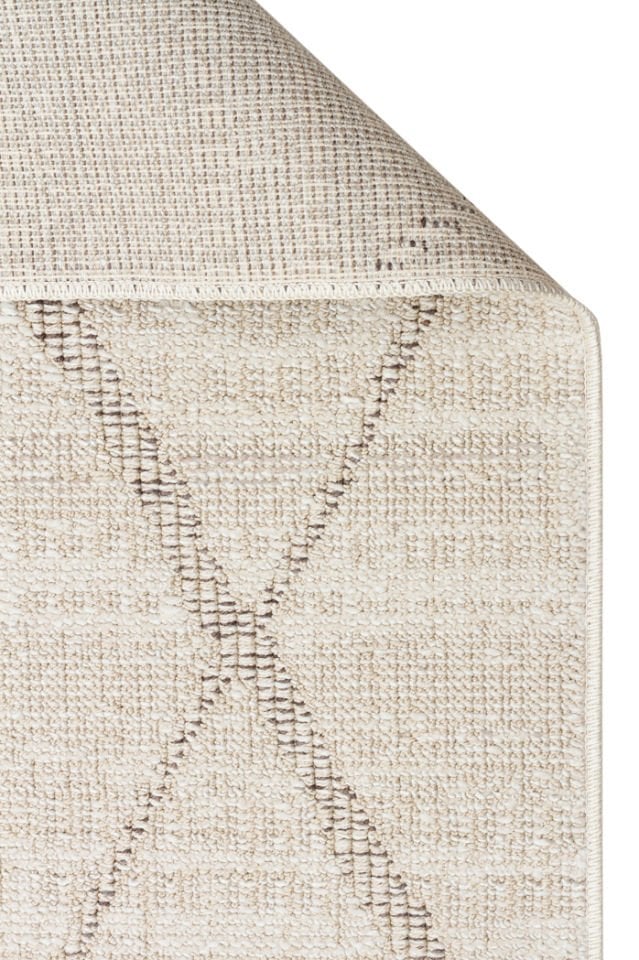 Soul Serisi Yumuşak Dokulu Krem/Gri Renk Modern Halı EH-2041