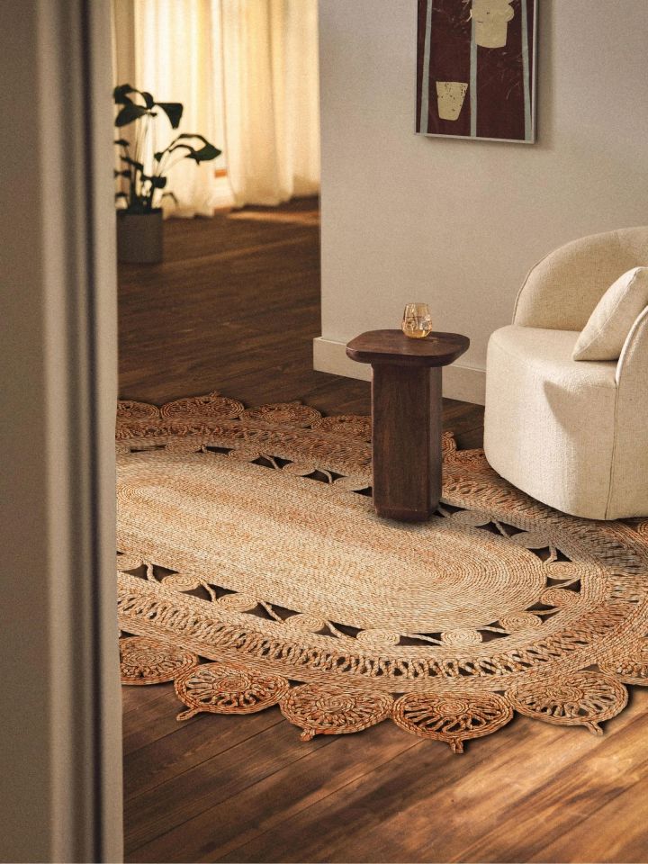 Siena Serisi Bej Renk Jüt El Dokuma Halı NX-1733