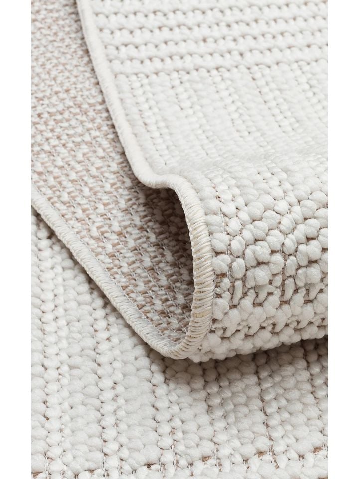 Clam Serisi Bukle Dokuma Modern Ekru Renk Halı EH-5408