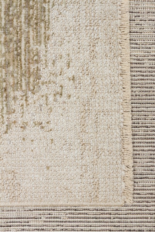 Soul Serisi Yumuşak Dokulu Krem/Yeşil Renk Modern Halı EH-2042