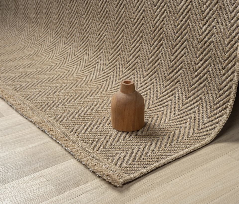 Avina Serisi Bej/Kahve Kolay Temizlenebilir Sisal Halı SH-22