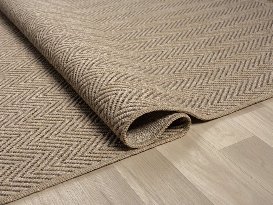 Avina Serisi Bej/Kahve Kolay Temizlenebilir Sisal Halı SH-22