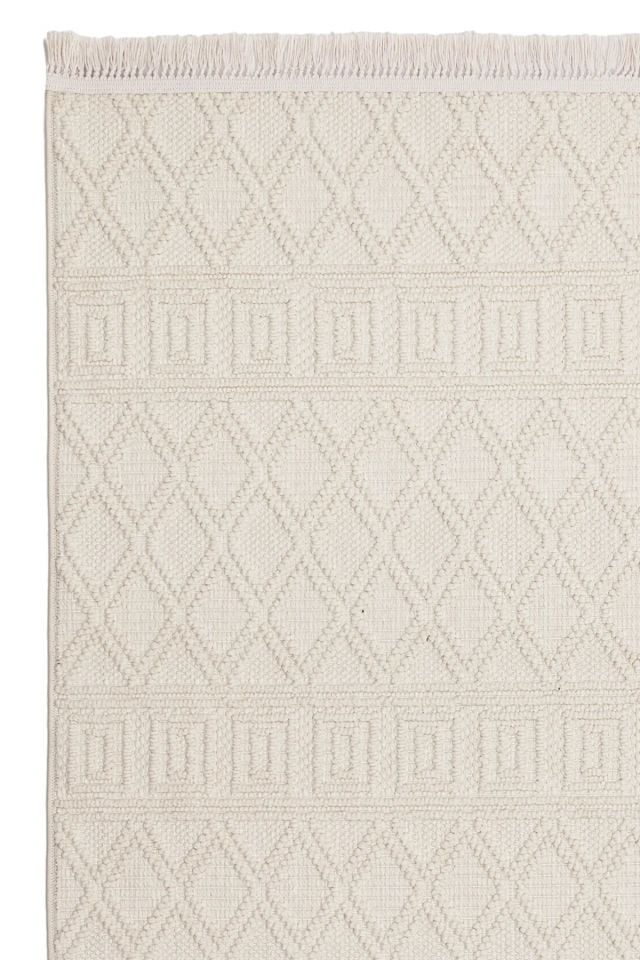 Clam Serisi Bukle Modern Ekru Renk Halı NX-3009K