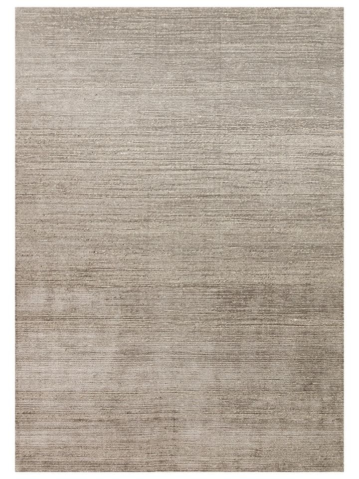 Aden Serisi Yün ve Viskonun Ahenkli Buluşması Ultra Ağır El Dokuma Taş Renk Halı NX-3701