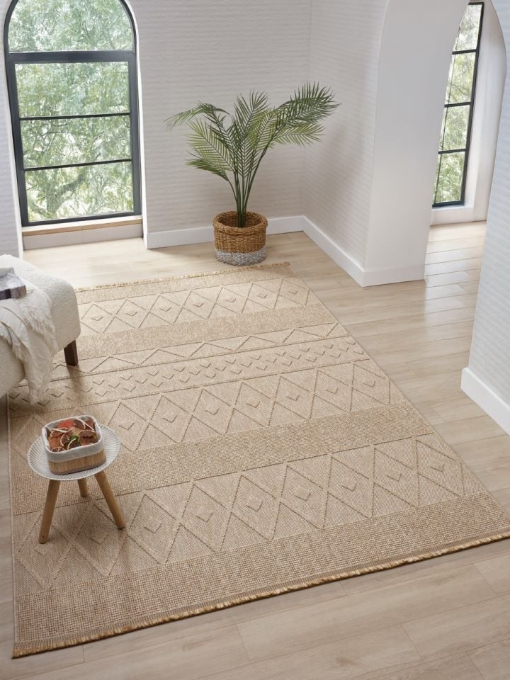 Avina Serisi Bej Kolay Temizlenebilir Sisal Halı SH-24