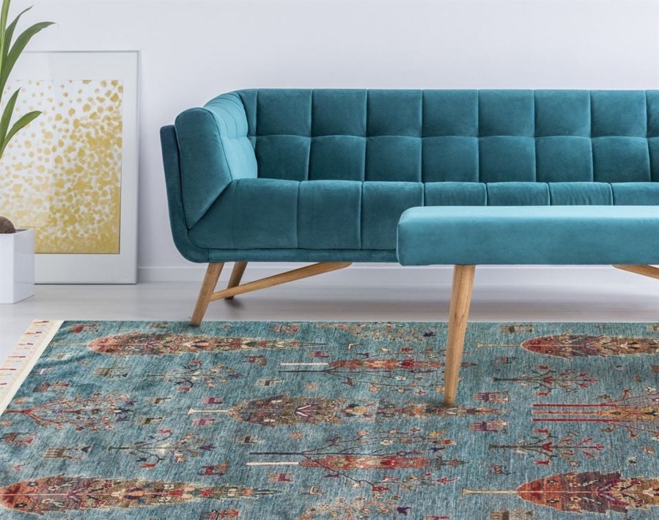 Luna Serisi Multi Renk Makinede Yıkanabilir Halı EH-0271