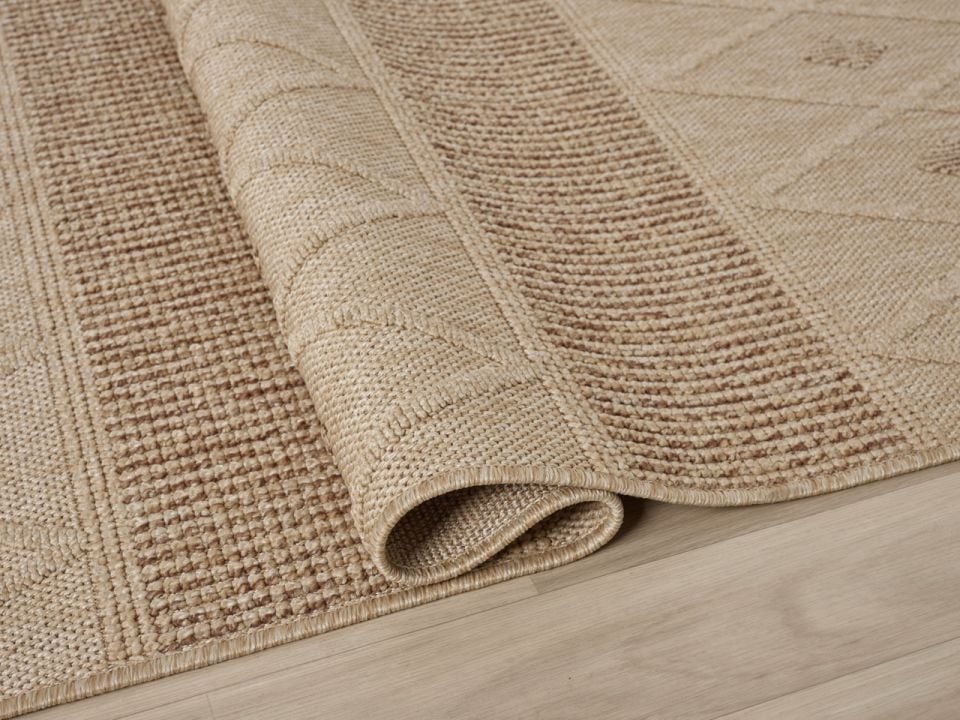 Avina Serisi Bej/Kahve Kolay Temizlenebilir Sisal Halı SH-25