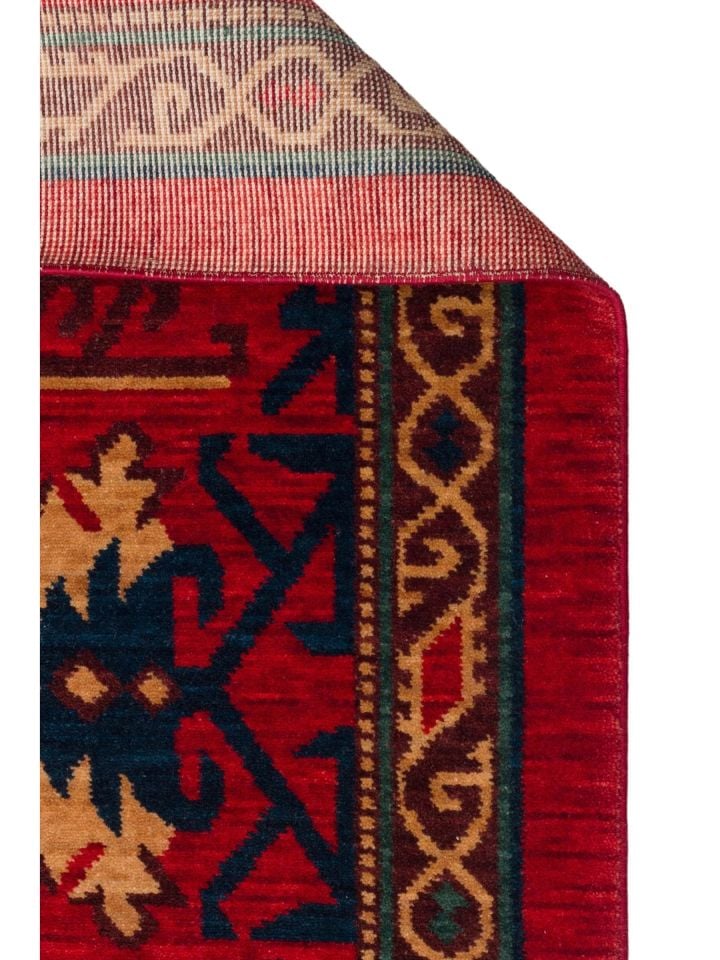 Mezopotamya Serisi Anadolu Motifli %100 Yeni Zelanda Yünü Kara Tezgah Halısı NX-676