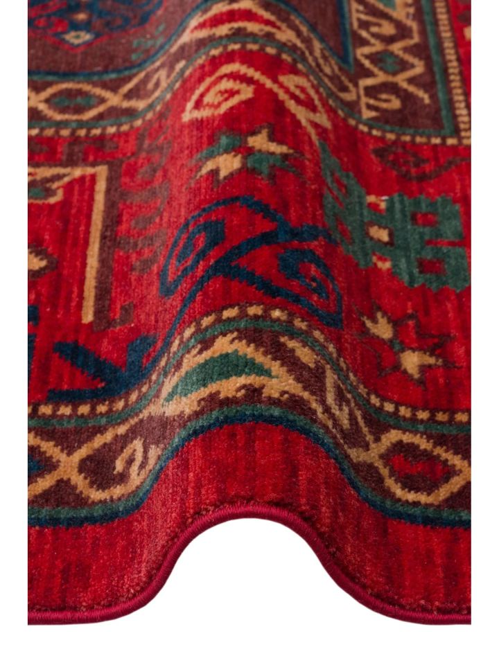 Mezopotamya Serisi Anadolu Motifli %100 Yeni Zelanda Yünü Kara Tezgah Halısı NX-676