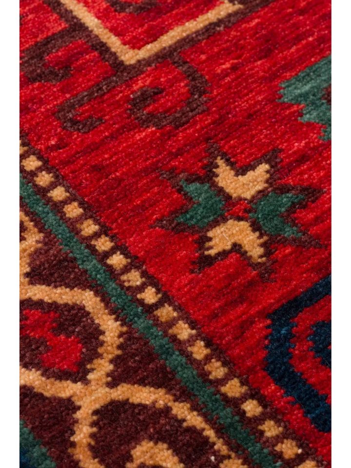 Mezopotamya Serisi Anadolu Motifli %100 Yeni Zelanda Yünü Kara Tezgah Halısı NX-676