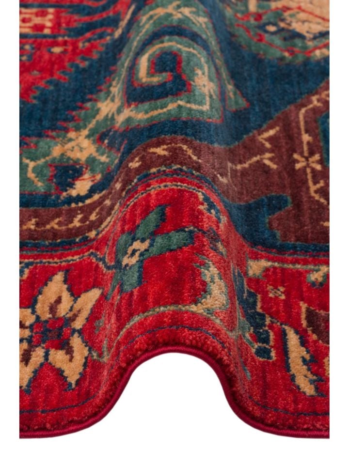 Mezopotamya Serisi Anadolu Motifli %100 Yeni Zelanda Yünü Kara Tezgah Halısı NX-677