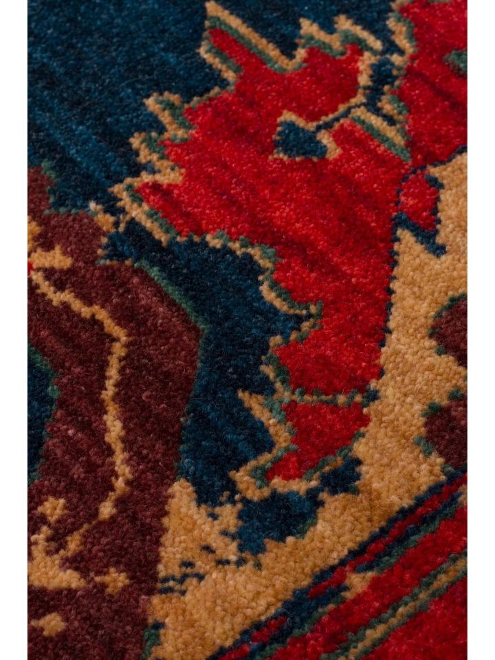 Mezopotamya Serisi Anadolu Motifli %100 Yeni Zelanda Yünü Kara Tezgah Halısı NX-677