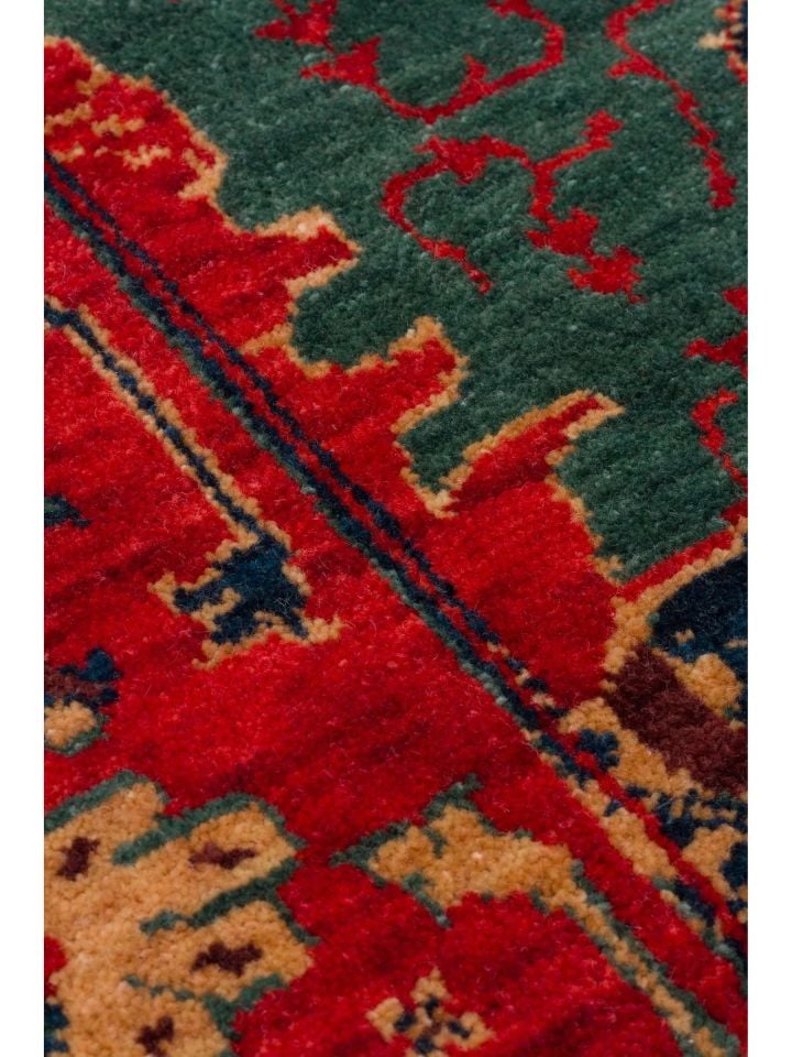 Mezopotamya Serisi Anadolu Motifli %100 Yeni Zelanda Yünü Kara Tezgah Halısı NX-677