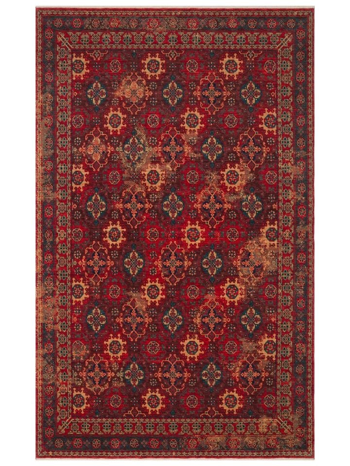 Mezopotamya Serisi Anadolu Motifli %100 Yeni Zelanda Yünü Kara Tezgah Halısı NX-678