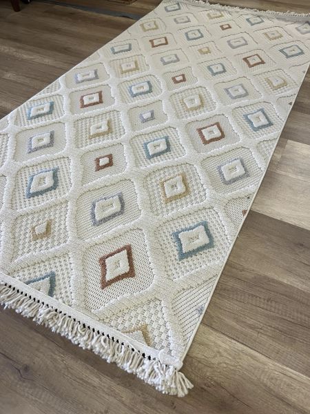 Vals Serisi Multi Renk Modern Halı NX-3011