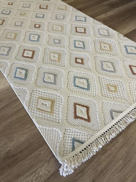 Vals Serisi Multi Renk Modern Halı NX-3011