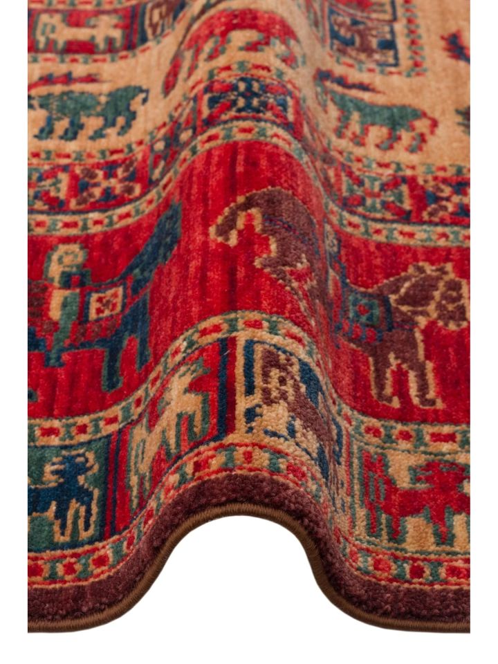 Mezopotamya Serisi Anadolu Motifli %100 Yeni Zelanda Yünü Kara Tezgah Halısı NX-679