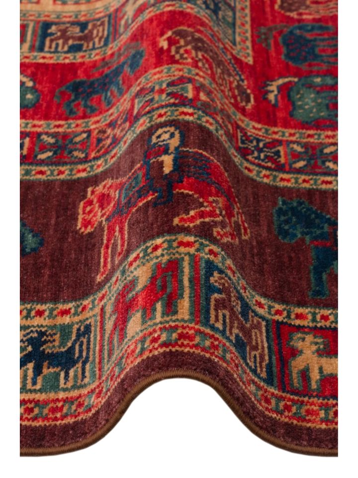 Mezopotamya Serisi Anadolu Motifli %100 Yeni Zelanda Yünü Kara Tezgah Halısı NX-680