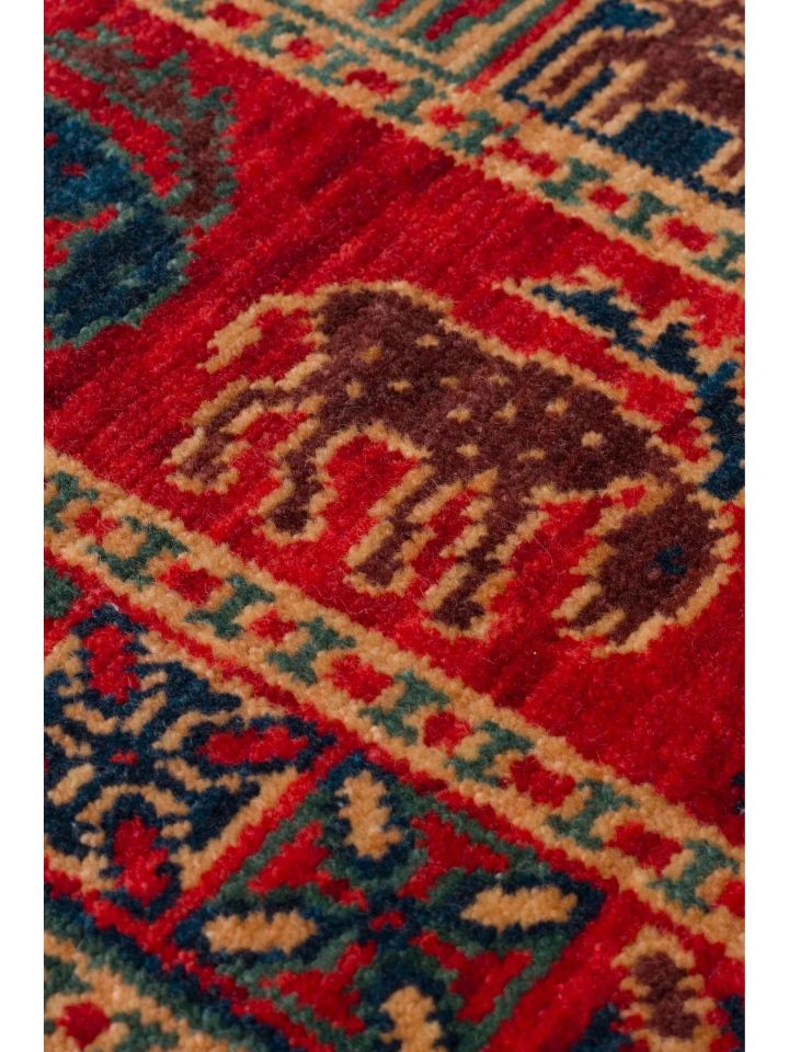 Mezopotamya Serisi Anadolu Motifli %100 Yeni Zelanda Yünü Kara Tezgah Halısı NX-680