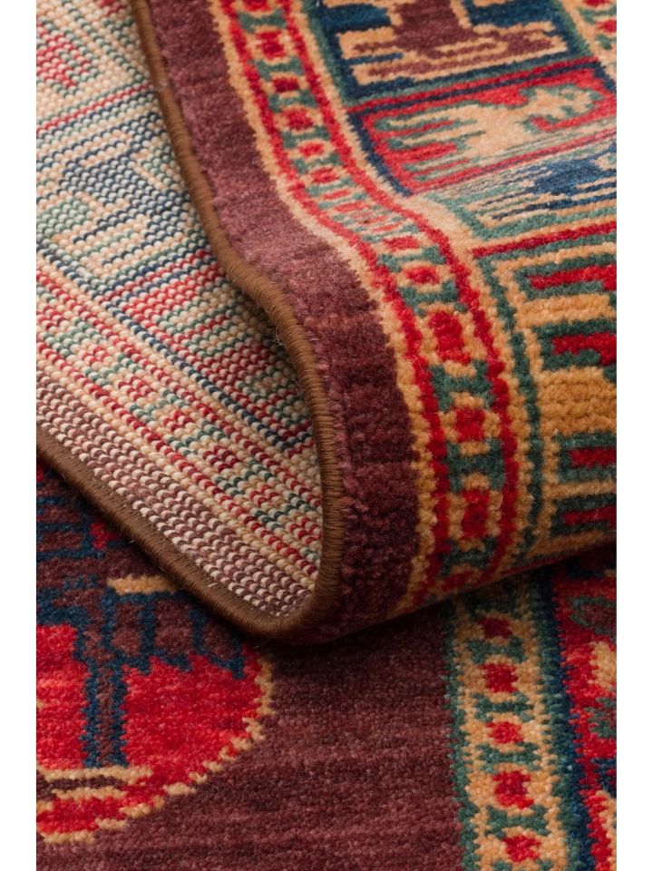 Mezopotamya Serisi Anadolu Motifli %100 Yeni Zelanda Yünü Kara Tezgah Halısı NX-680