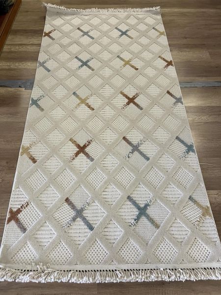 Vals Serisi Multi Renk Modern Halı NX-3012