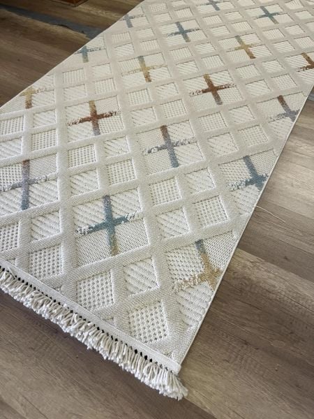 Vals Serisi Multi Renk Modern Halı NX-3012