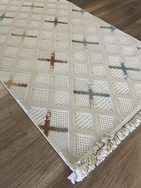 Vals Serisi Multi Renk Modern Halı NX-3012