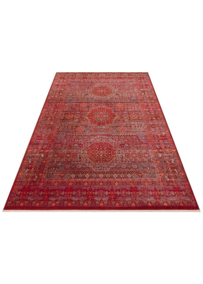 Luna Serisi Bordo Renk Makine Halısı EH-0272