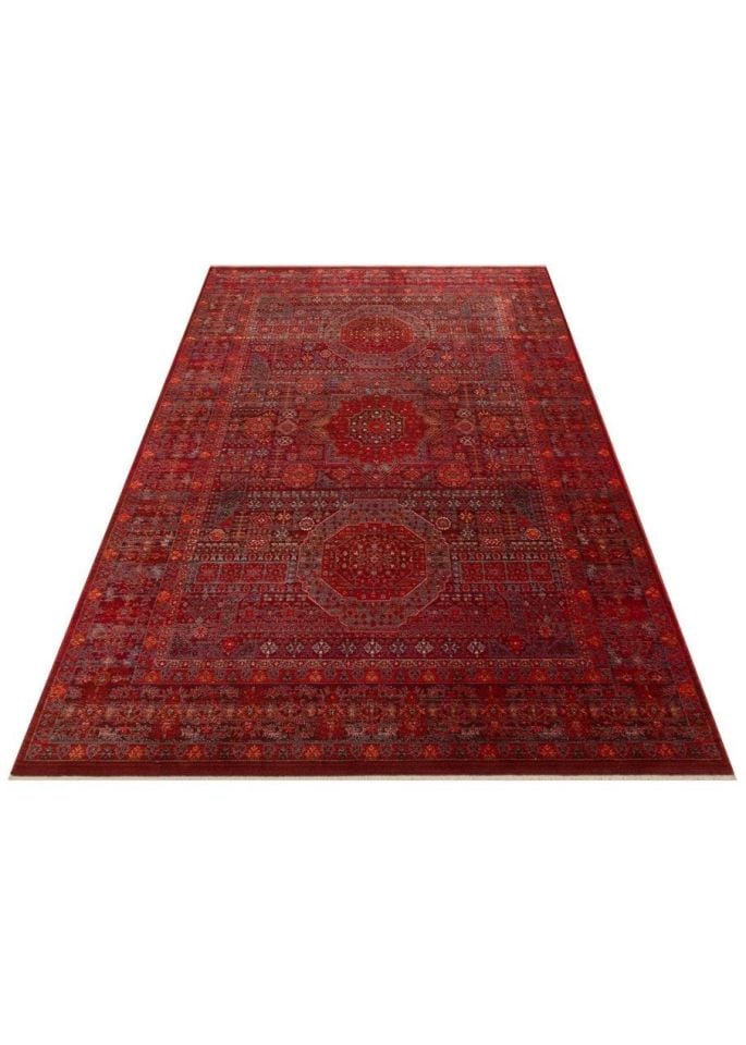 Luna Serisi Bordo Renk Makine Halısı EH-0272