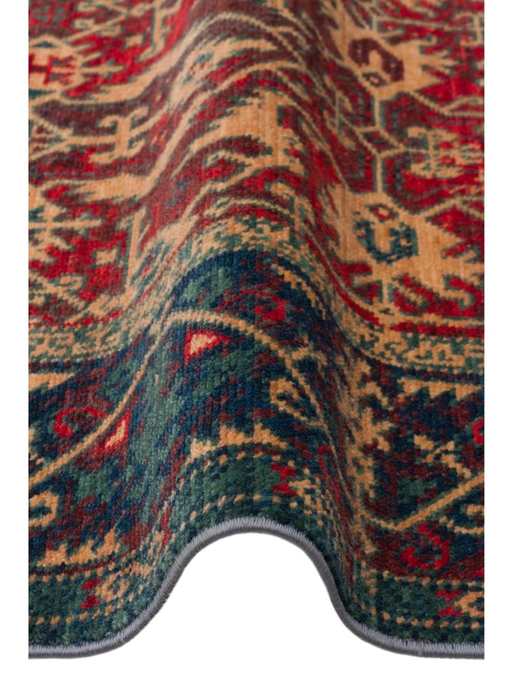 Mezopotamya Serisi Anadolu Motifli %100 Yeni Zelanda Yünü Kara Tezgah Halısı NX-681