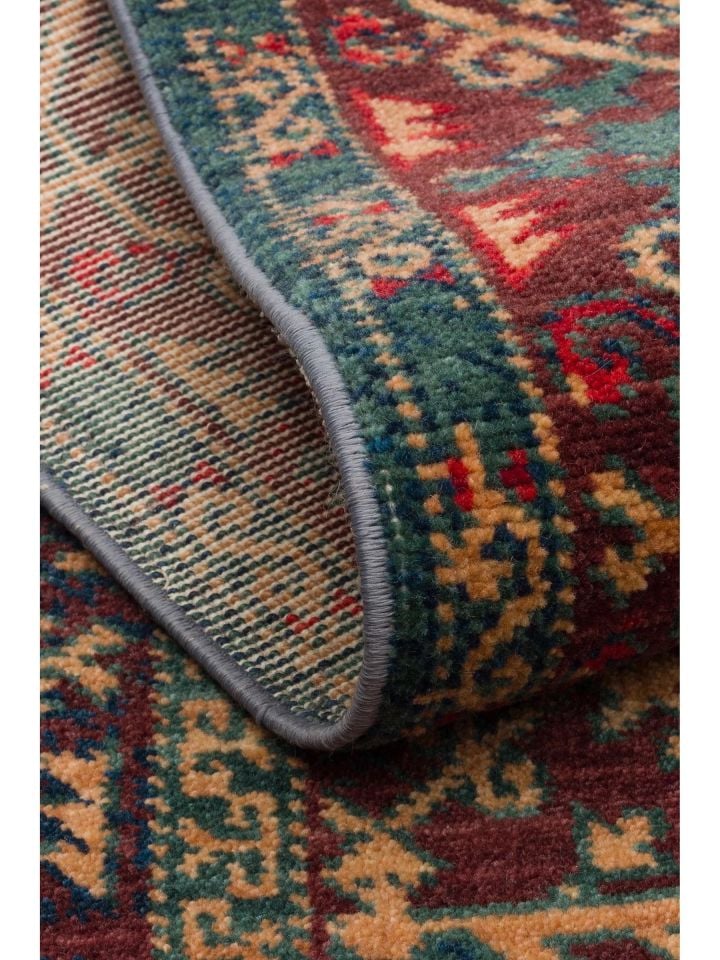 Mezopotamya Serisi Anadolu Motifli %100 Yeni Zelanda Yünü Kara Tezgah Halısı NX-681