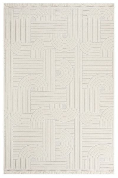 Vals Serisi Krem Renk Modern Halı NX-3013