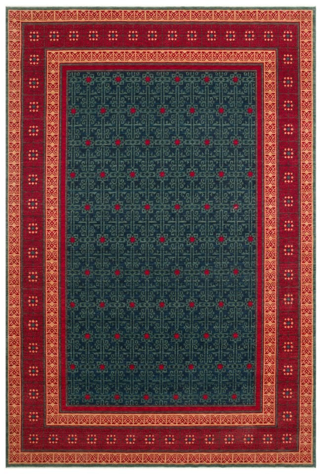 Mezopotamya Serisi Anadolu Motifli %100 Yeni Zelanda Yünü Kara Tezgah Halısı NX-628