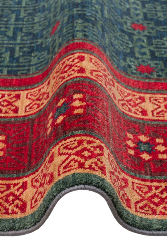 Mezopotamya Serisi Anadolu Motifli %100 Yeni Zelanda Yünü Kara Tezgah Halısı NX-628