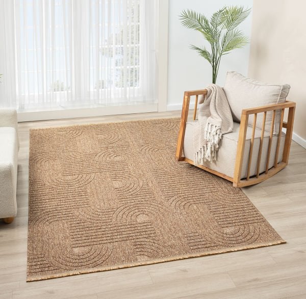 Avina Serisi Koyu Bej Kolay Temizlenebilir Sisal Halı SH-32