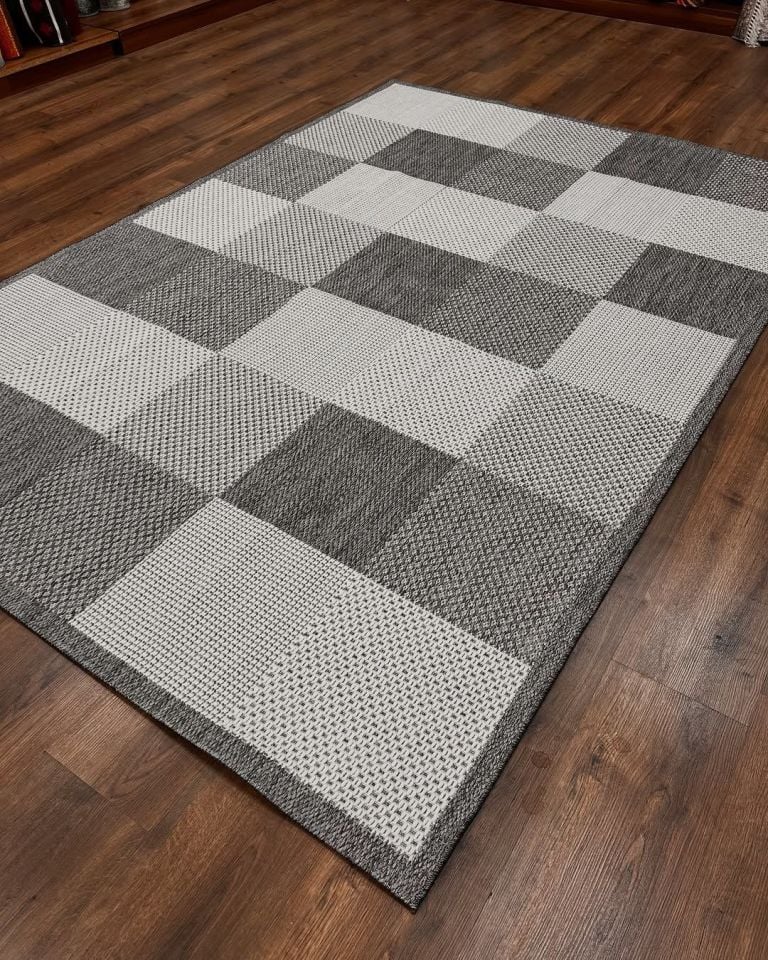 Gama Serisi Makinede Yıkanabilir Gri Sisal Halı NX-022