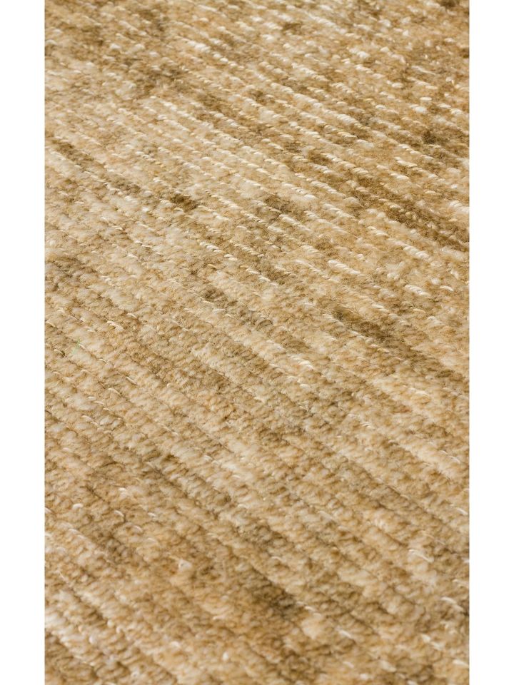 Nova Serisi %100 Tencel İpeği ile Dokunan Hav Vermeyen Krem/Yeşil Modern Kara Tezgah Halısı NX-683