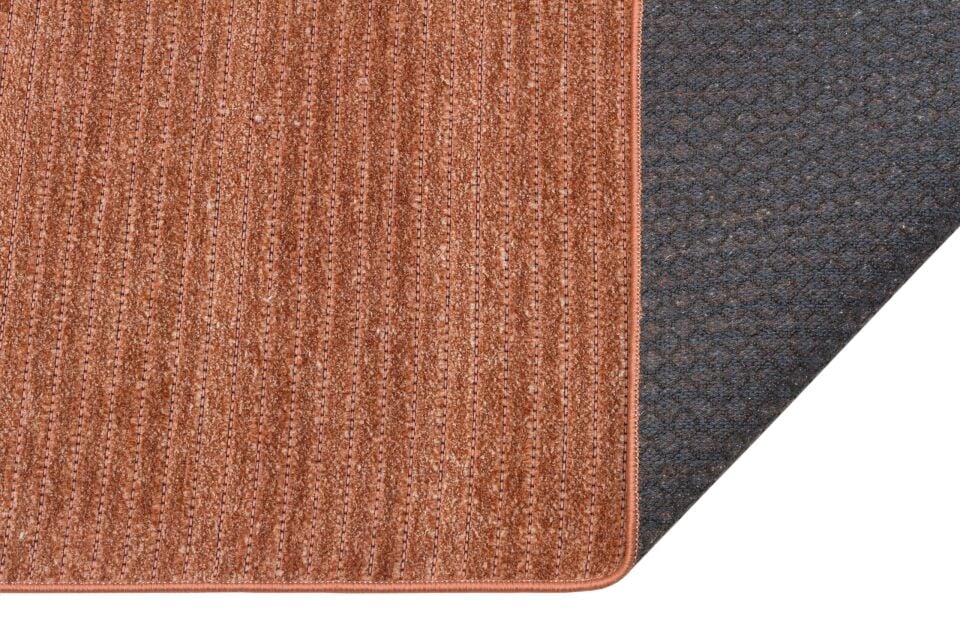 Mercan Serisi Kiremit Renk Makinede Yıkanabilir Kilim NX-3057