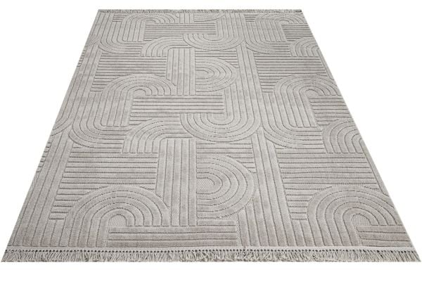 Vals Serisi Gri Renk Modern Halı NX-3014