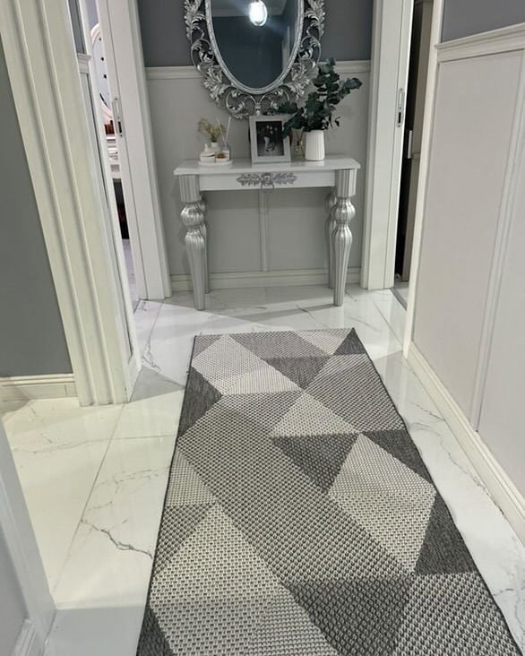 Gama Serisi Makinede Yıkanabilir Gri Sisal Halı NX-023