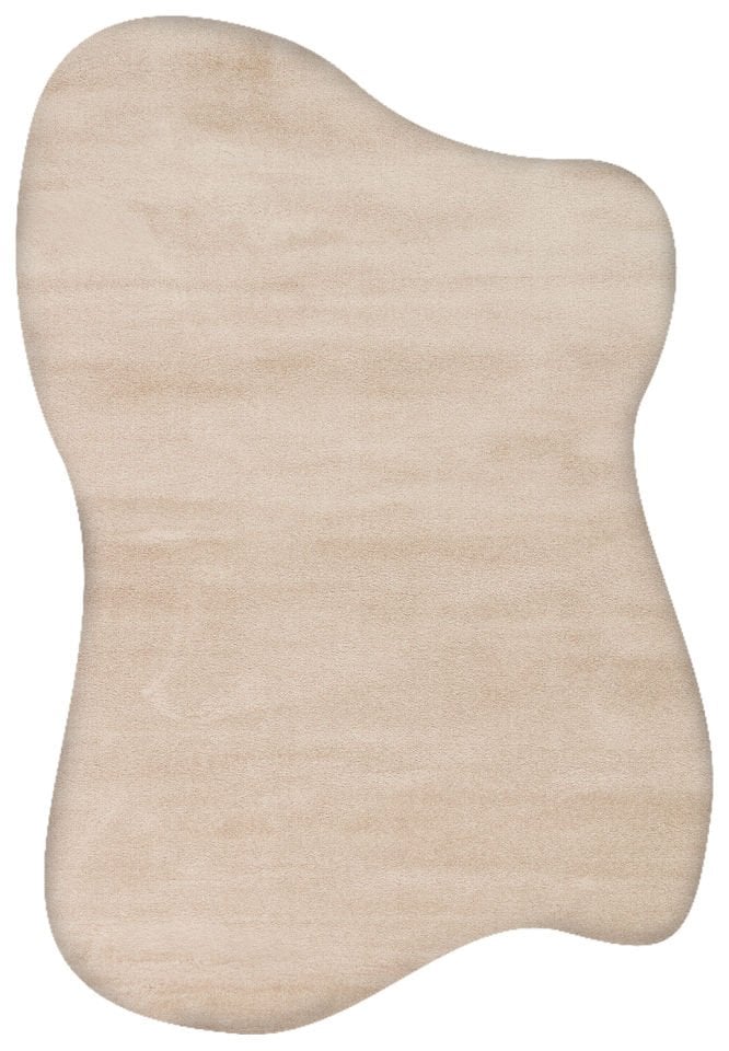 Amorf Serisi Bej Renk Yumuşak Shaggy Halı NX-2721