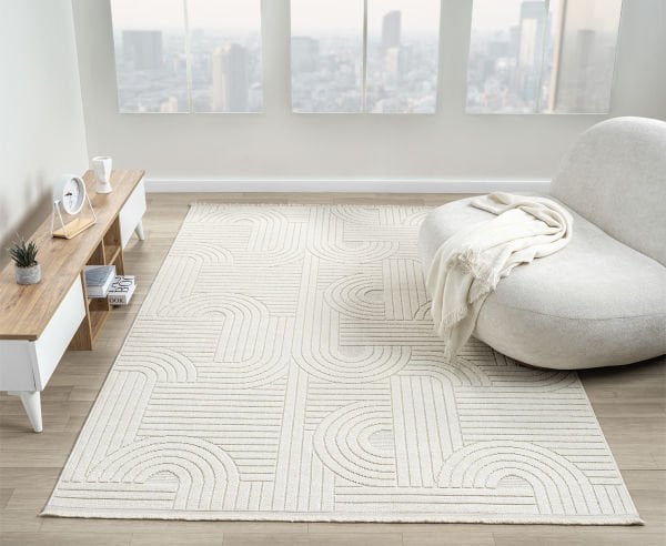 Avina Serisi Krem Kolay Temizlenebilir Sisal Halı SH-35