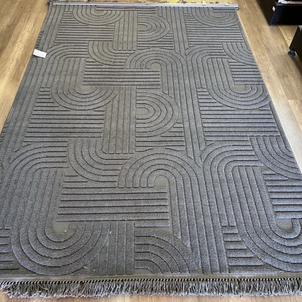 Vals Serisi Antrasit Renk Modern Halı NX-3016