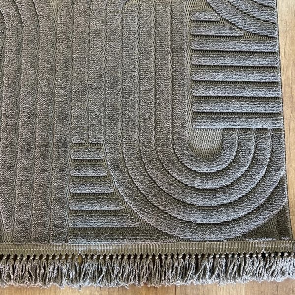 Vals Serisi Antrasit Renk Modern Halı NX-3016