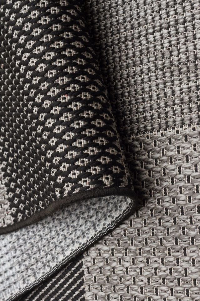 Gama Serisi Makinede Yıkanabilir Koyu Gri Sisal Halı NX-026